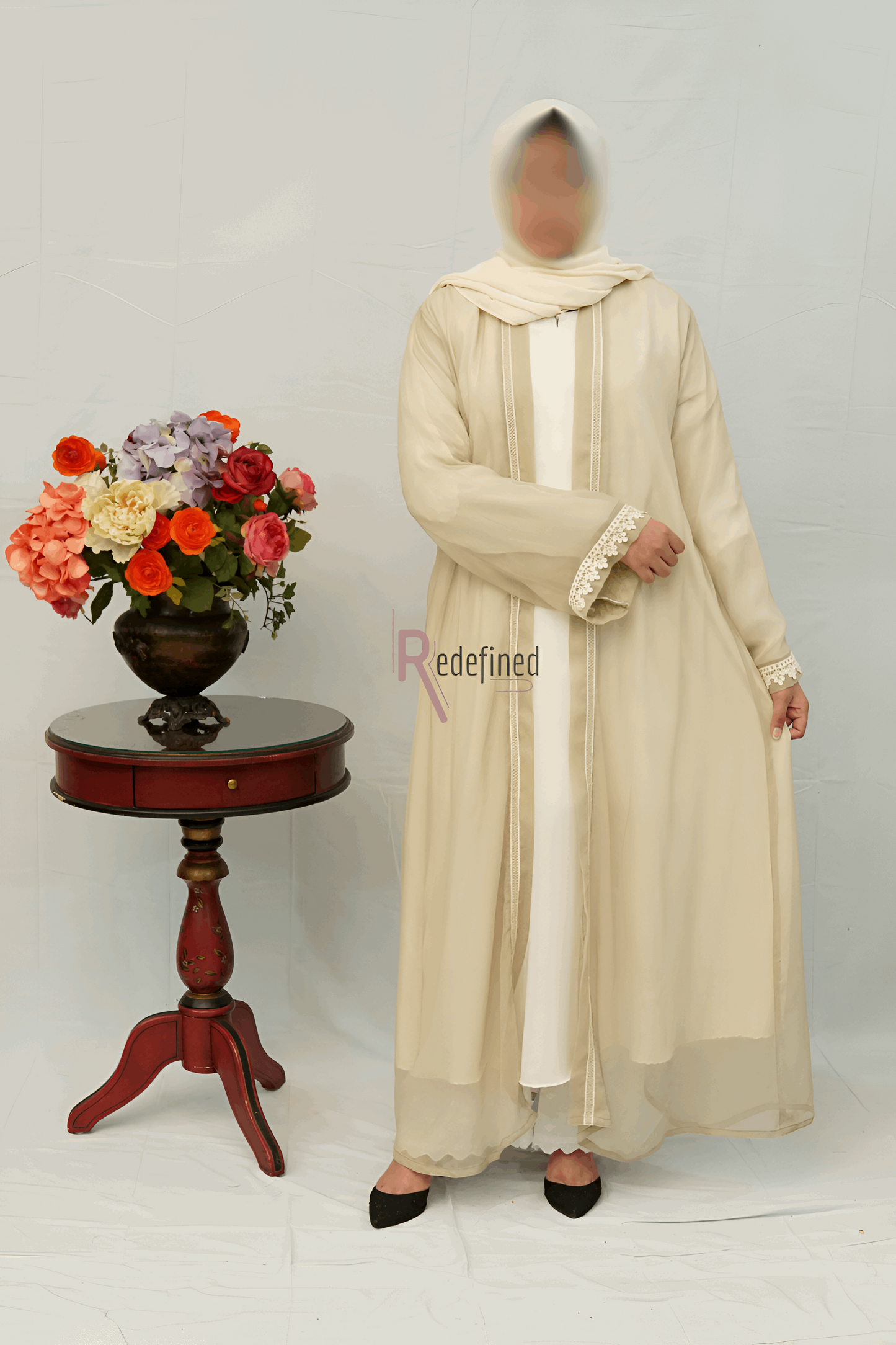 Lace Trimmed Kaftan