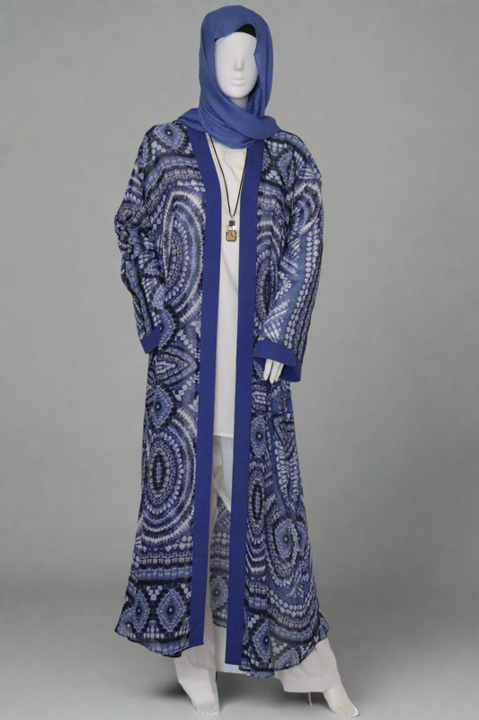 Blue Tie-Dye Kaftan