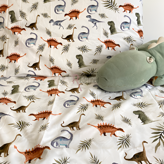 Dinosaur Quilt Cover with Pillowcase