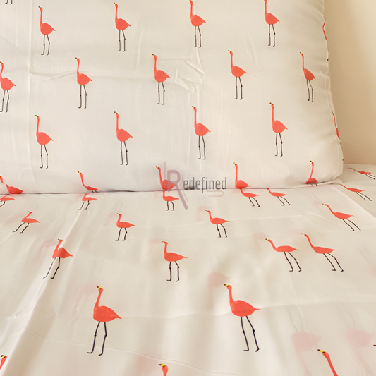 Flamingo Quilt Cover with Pillowcase