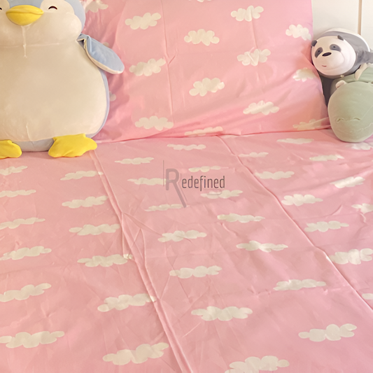 Pink Quilt Cover with Pillowcase