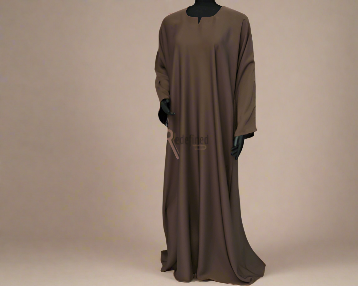 Brown Breeze Ease Baggy Abaya Dress