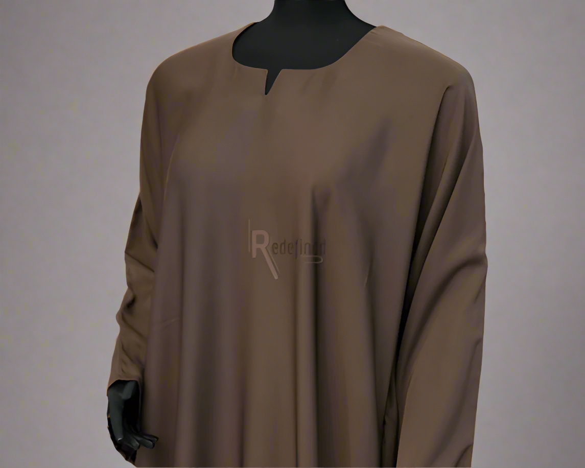 Brown Breeze Ease Baggy Abaya Dress