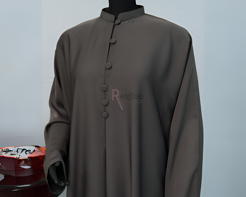 Collared Charm Abaya Dress