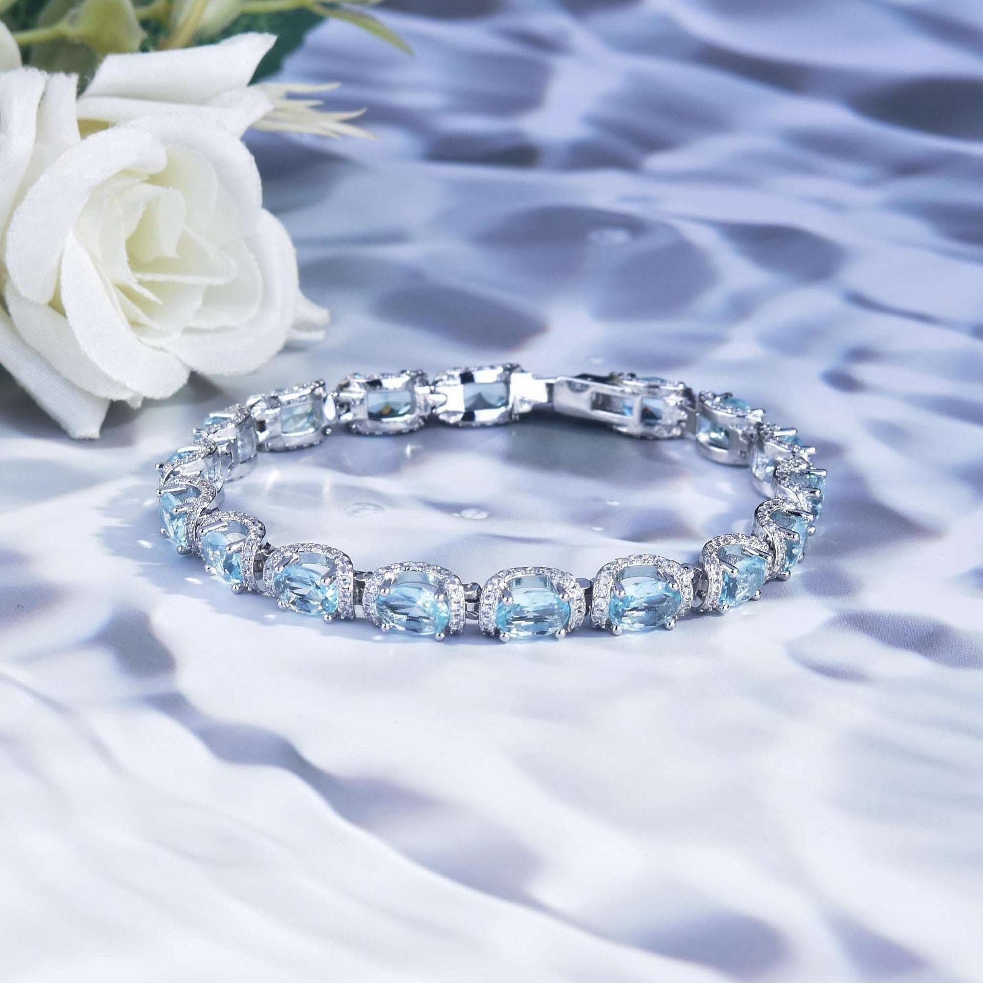 Aquamarine Tennis Bracelet