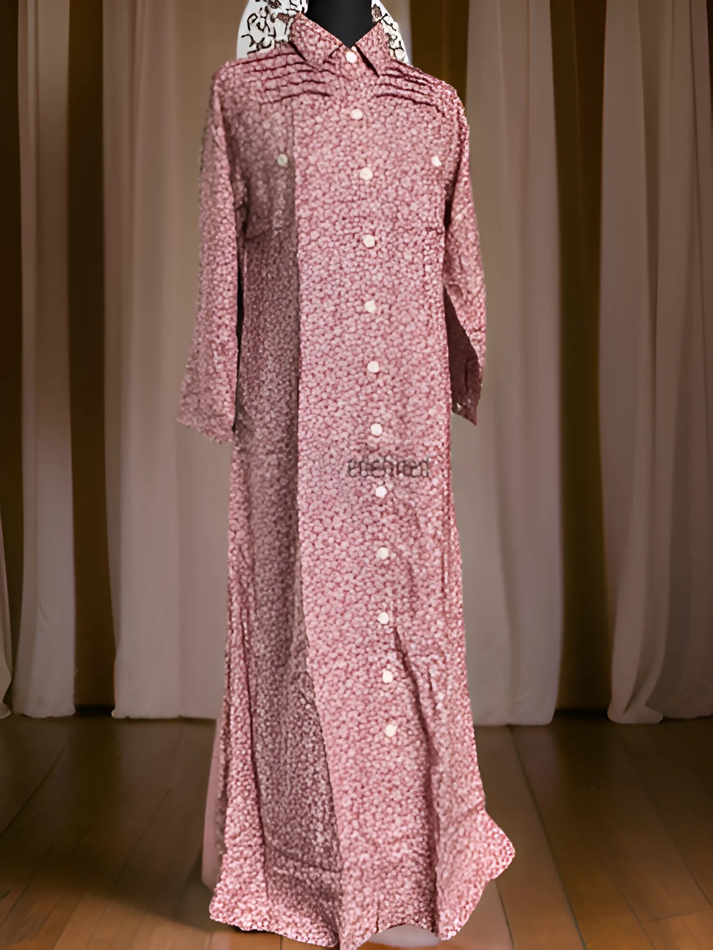 Modest Shirt Dress Pink colour