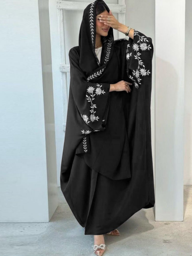 Midnight Butterfly Open Abaya