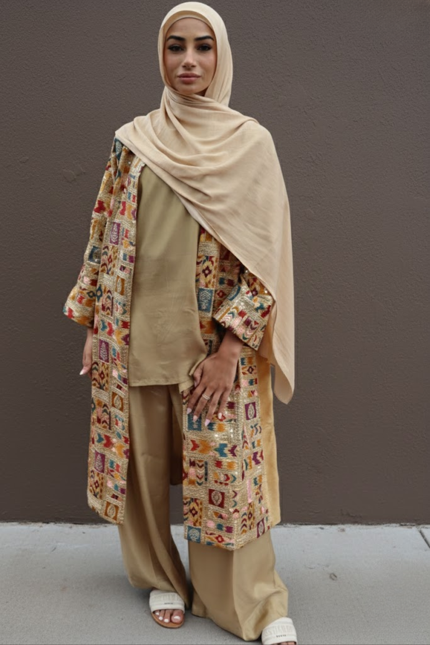 Zariya Statement Longline Overlay - Gold