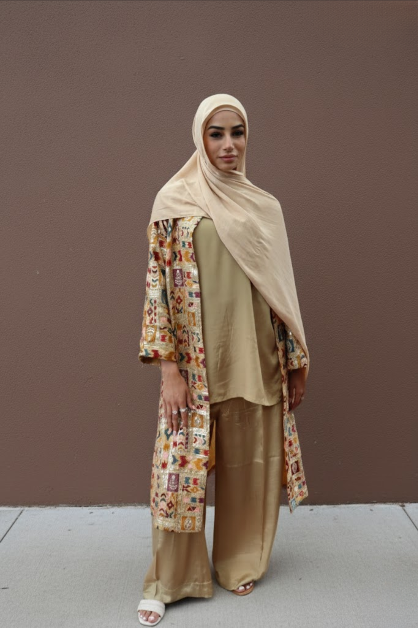 Zariya Statement Longline Overlay - Gold