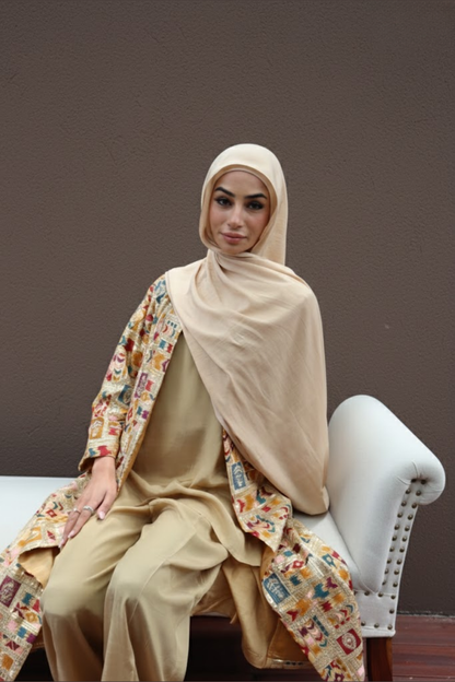 Zariya Statement Longline Overlay - Gold