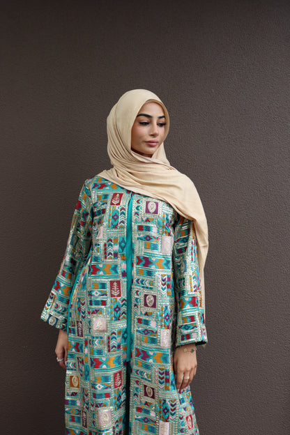 Zariya Statement Longline Overlay - Sea Green