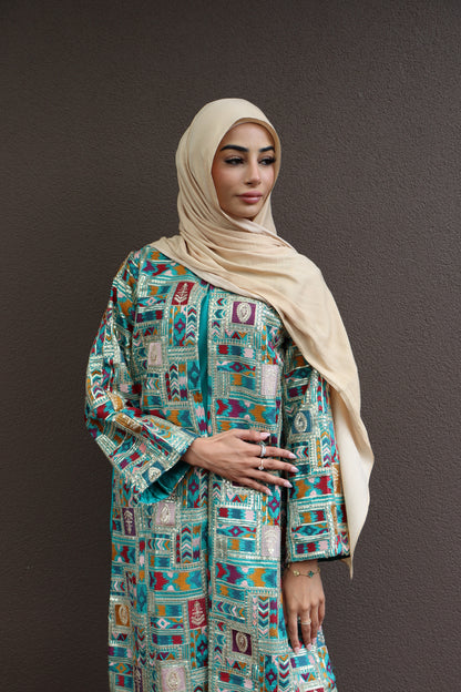 Zariya Statement Longline Overlay - Sea Green