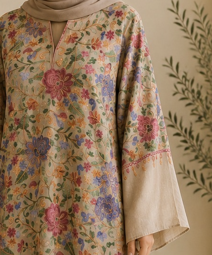 Floral Symphony Pashmina