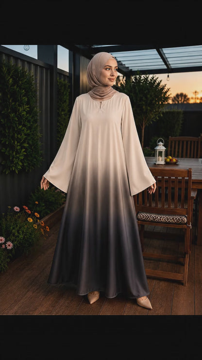 Layan Fade Abaya Dress