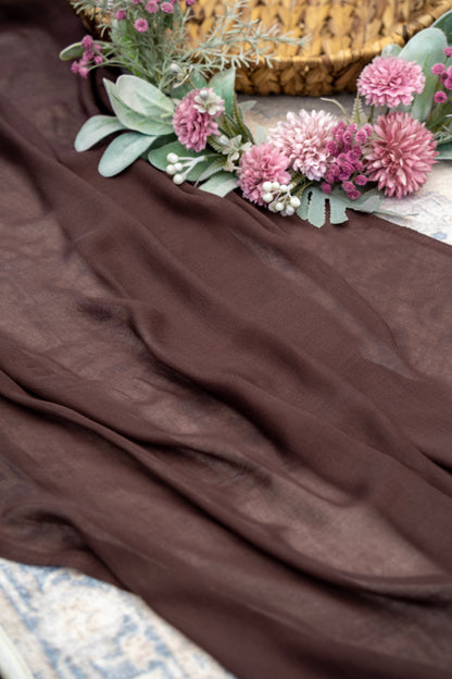 Bamboo Cotton Hijab/Scarf - Dark Brown