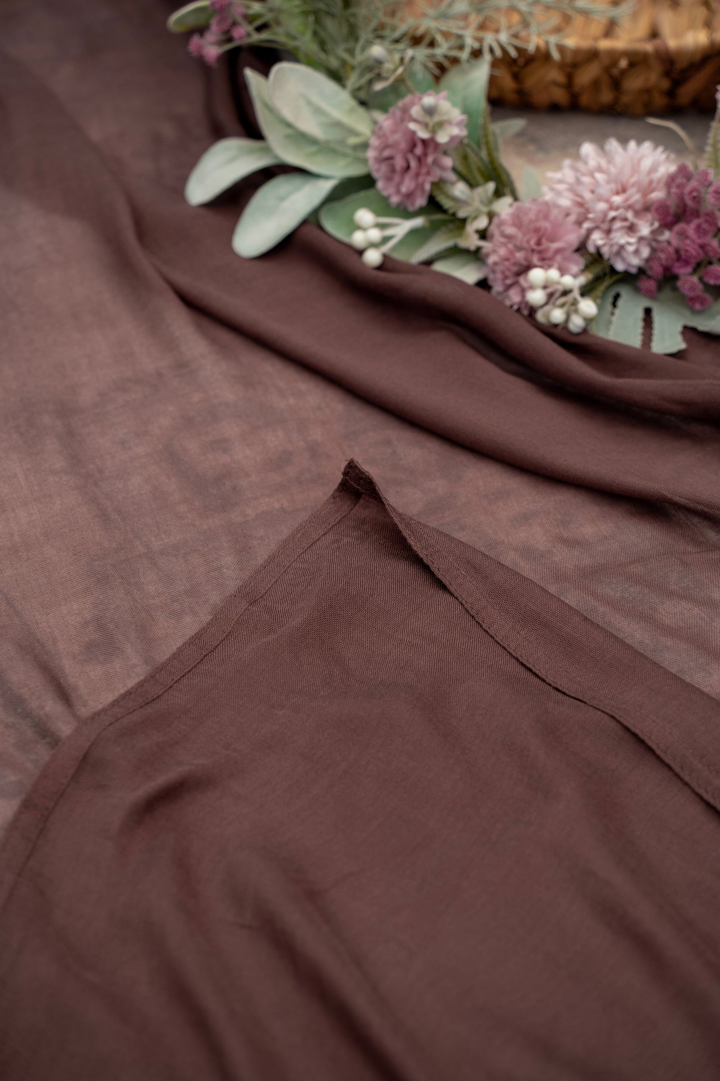 Bamboo Cotton Hijab/Scarf - Dark Brown