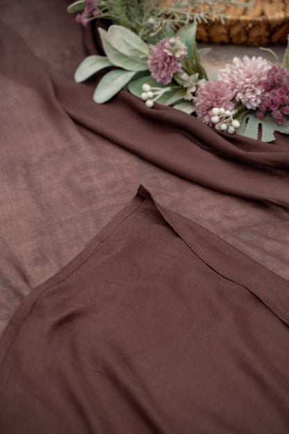 Bamboo Cotton Hijab/Scarf - Dark Brown