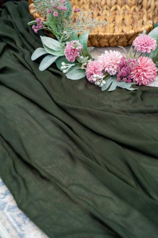Bamboo Cotton Hijab/Scarf - Deep Green