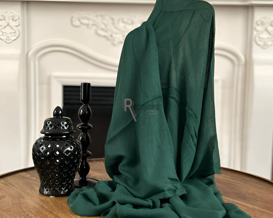 Bamboo Cotton Hijab/Scarf - Forest Green