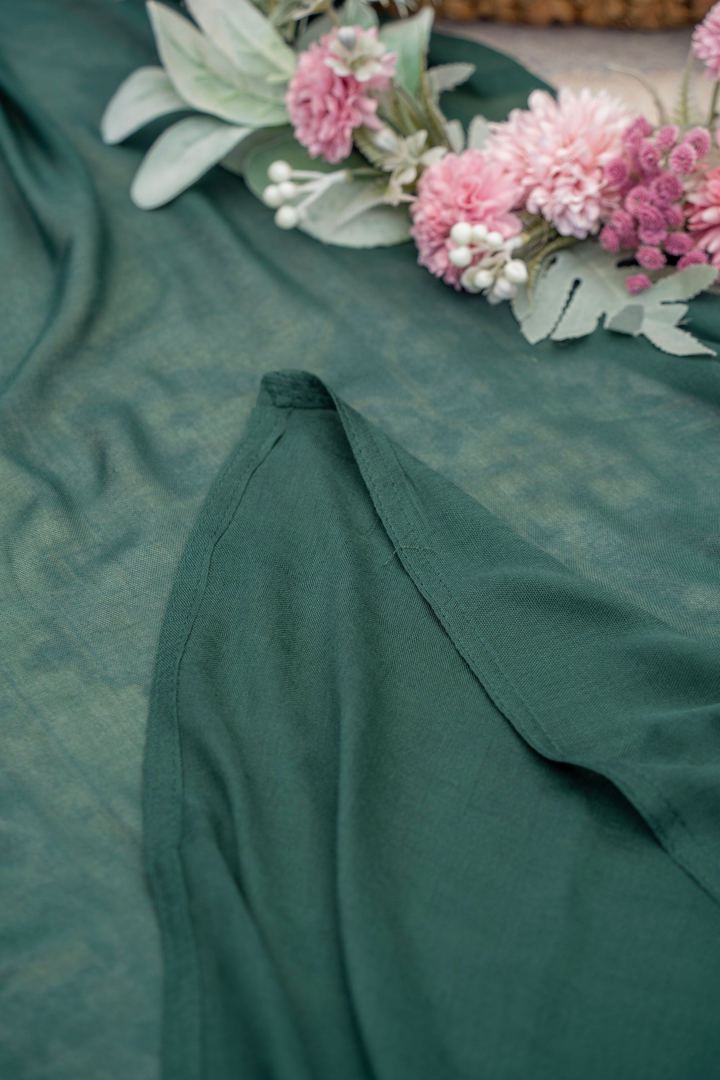 Bamboo Cotton Hijab/Scarf - Forest Green