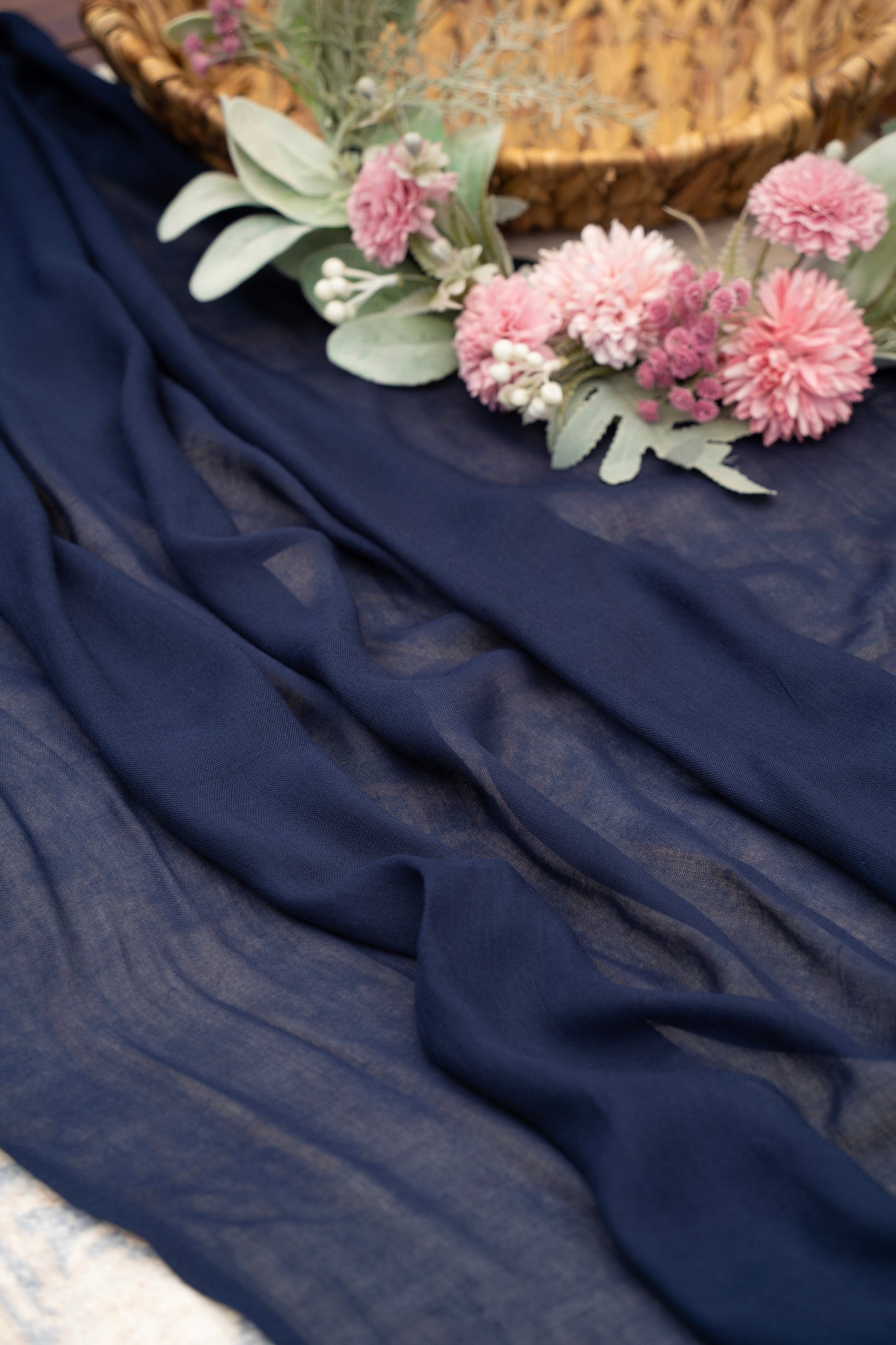 Bamboo Cotton Hijab/Scarf - Midnight Blue