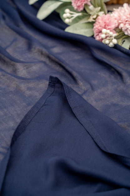 Bamboo Cotton Hijab/Scarf - Midnight Blue