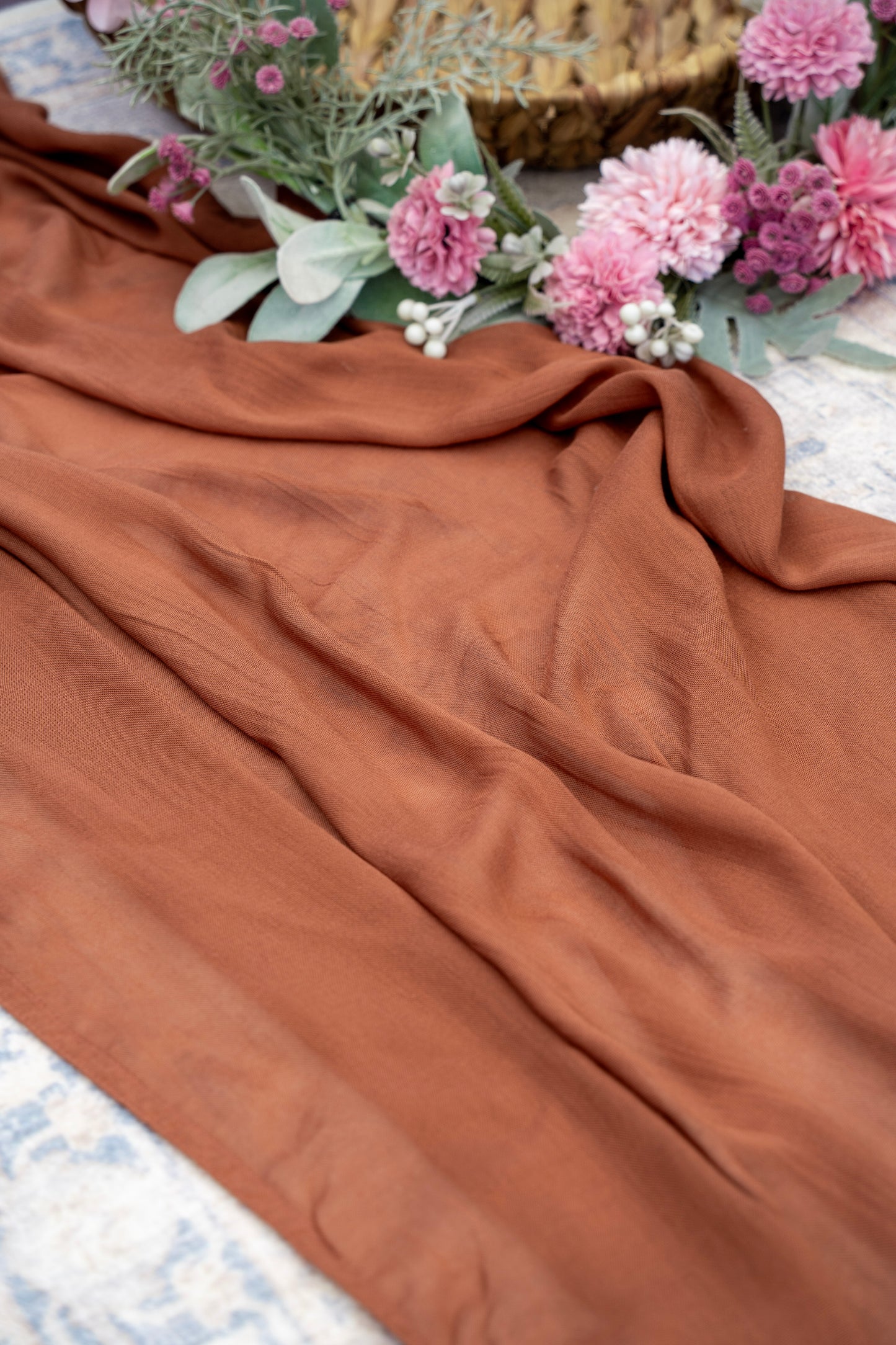 Bamboo Cotton Hijab/Scarf - Rust