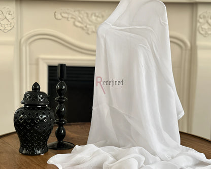 Bamboo Cotton Scarf White colour