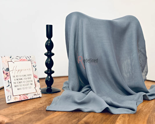 Bamboo Scarf Dark Pewter colour