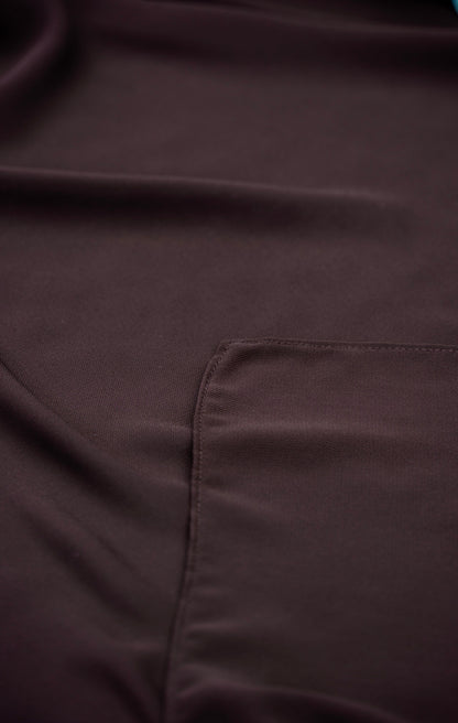 Close-up of a brown fabric with a fold
