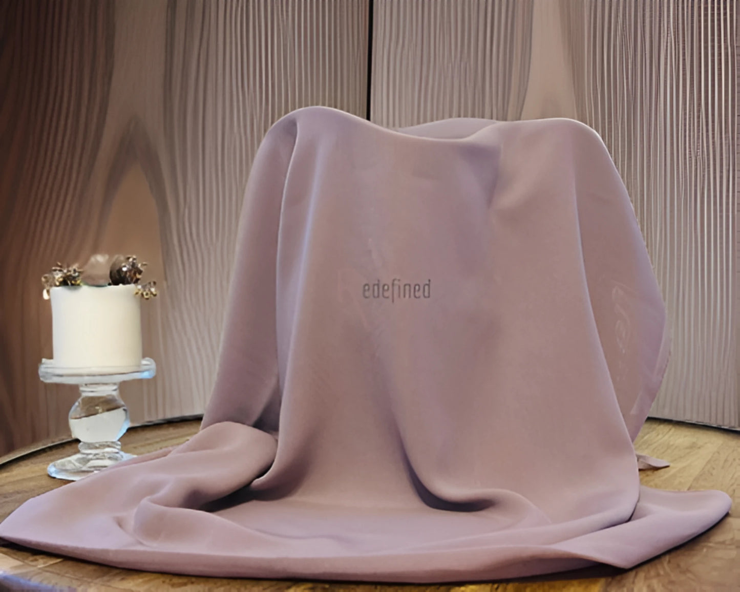 Georgette Chiffon Scarf Light Mauve colour