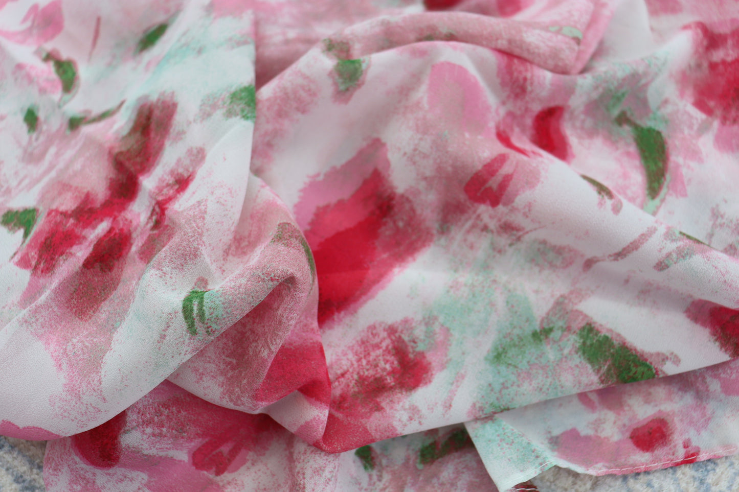 Rose Bloom Chiffon Hijab