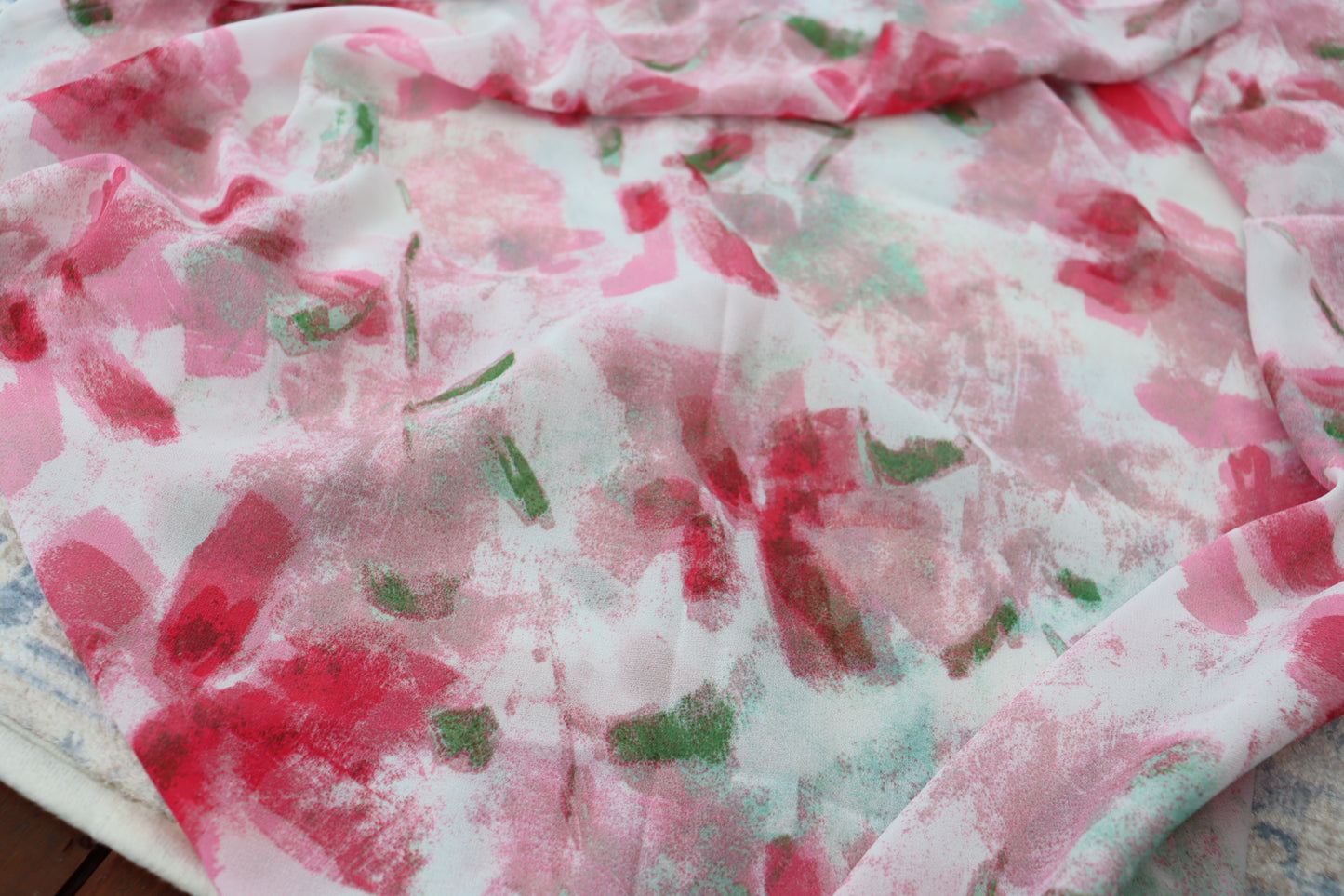 Rose Bloom Chiffon Hijab