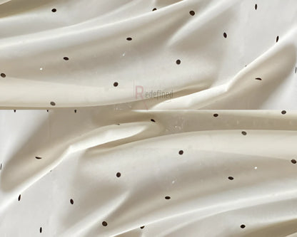 Airy Dots Cream Chiffon Hijab/Scarf