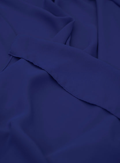 Navy blue fabric with a fold