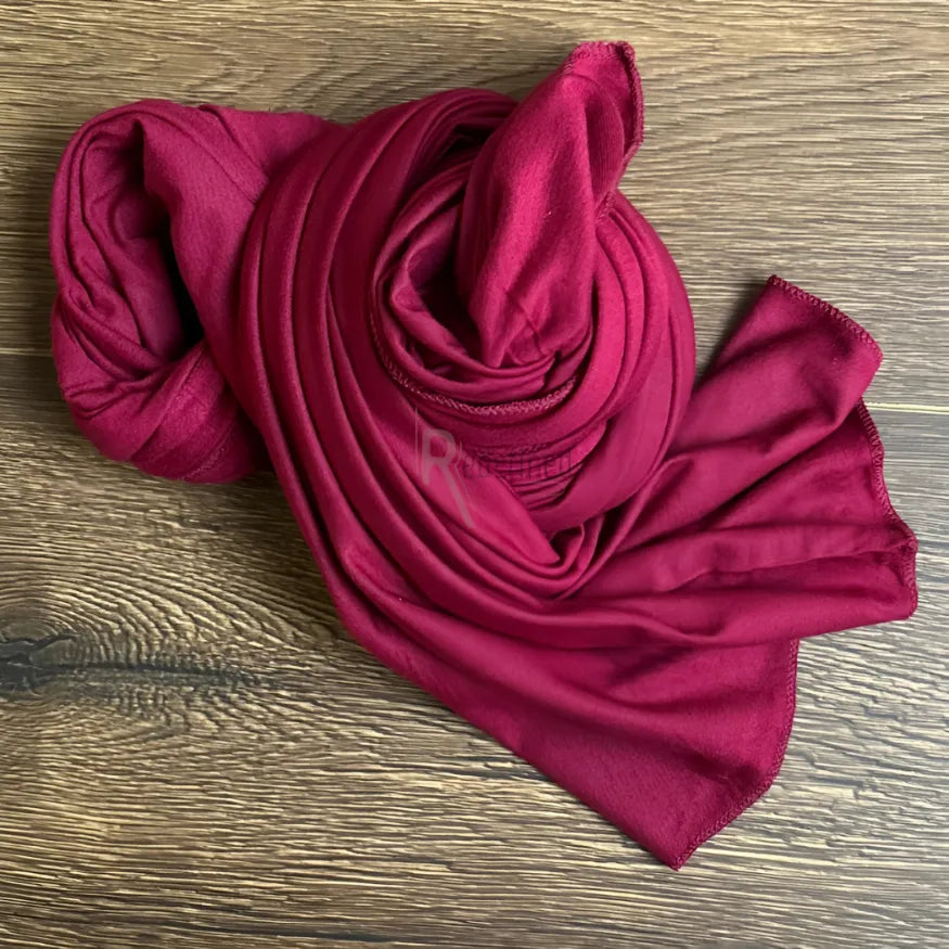 Girls Cotton Jersey Hijab Red colour