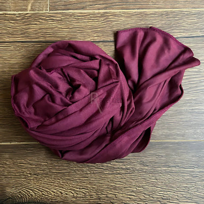 Girls Cotton Jersey Scarf Burgundy colour