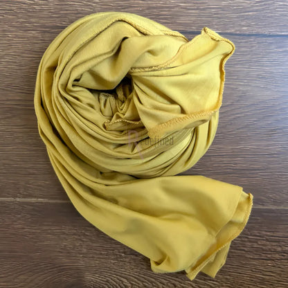 Girls Cotton Jersey Scarf Mustard colour