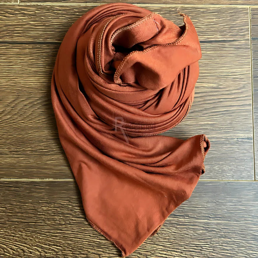 Girls Cotton Jersey Scarf Rustic Orange colour