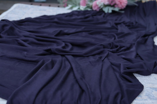 Cotton Jersey Hijab/Scarf - Midnight Blue