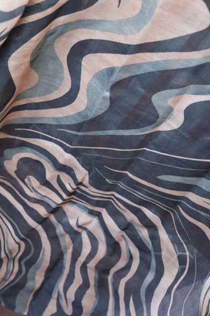 Fluid Waves Printed Modal Hijab