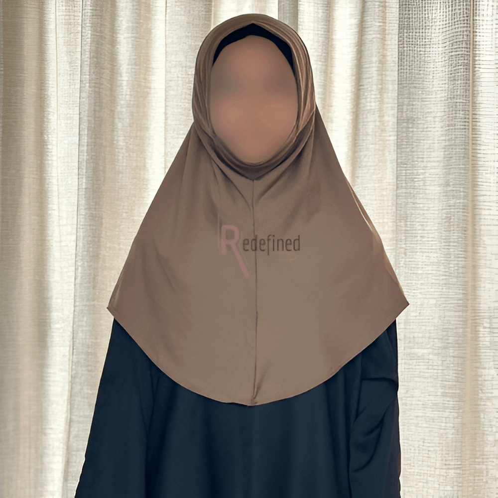 Girls Slip-on Hijab - Brown