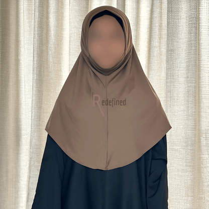 Girls Slip-on Hijab - Brown