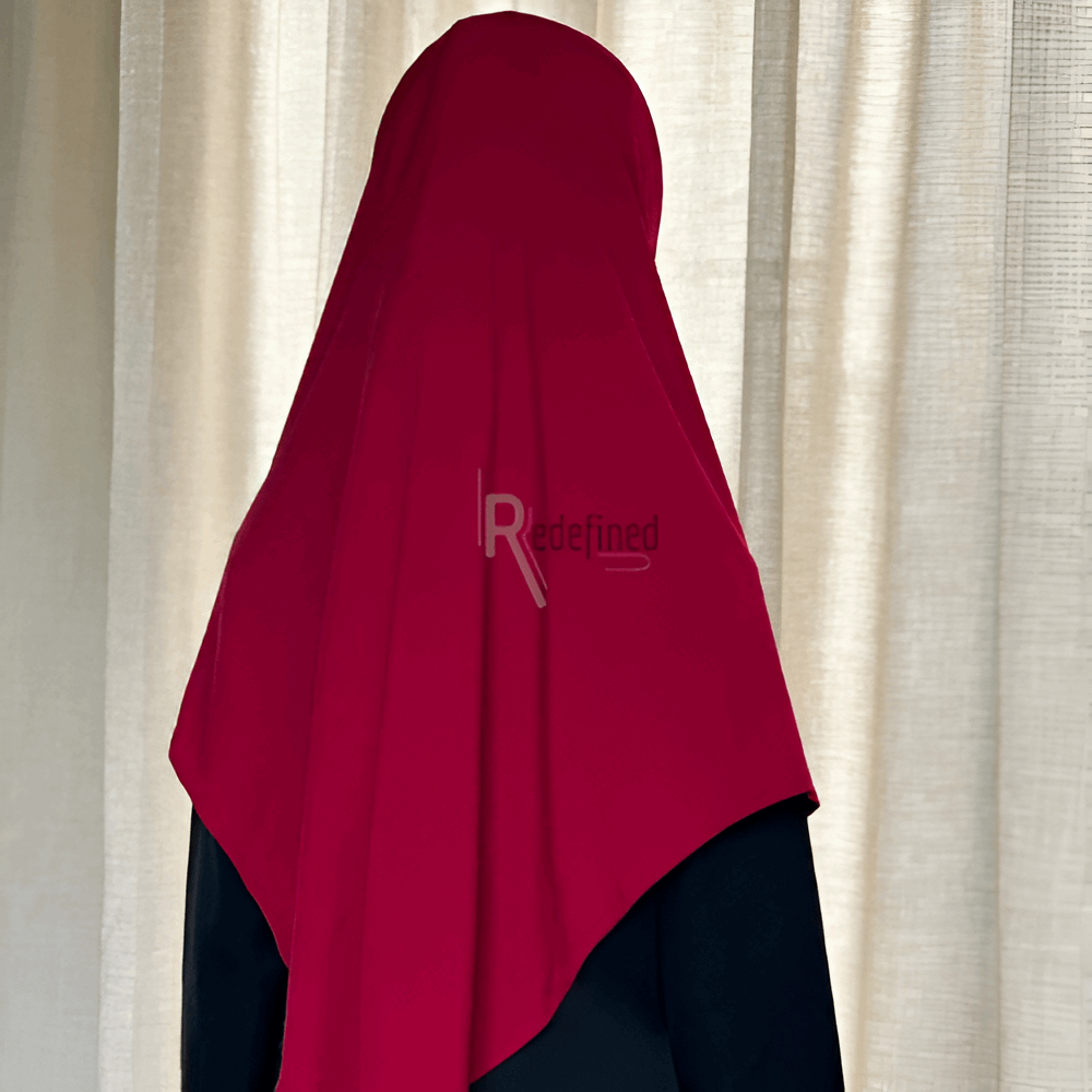 Girls Slip on Hijab/Scarf - Red