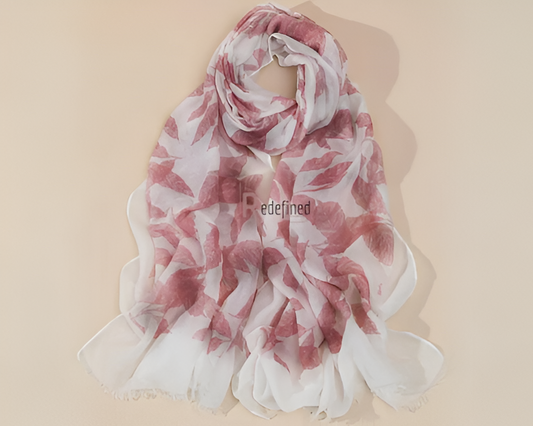 Tassel Hijab/Scarf - White Pink