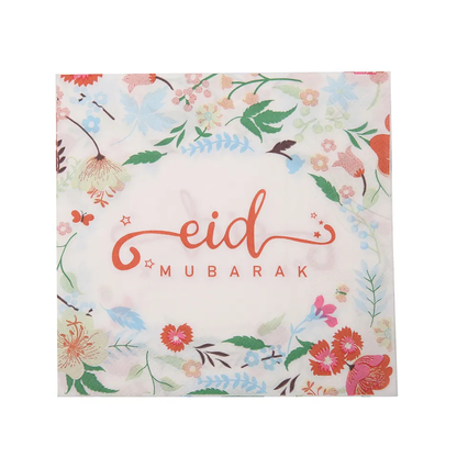 EID Mubarak Napkin (Pack of 20) - Floral Theme