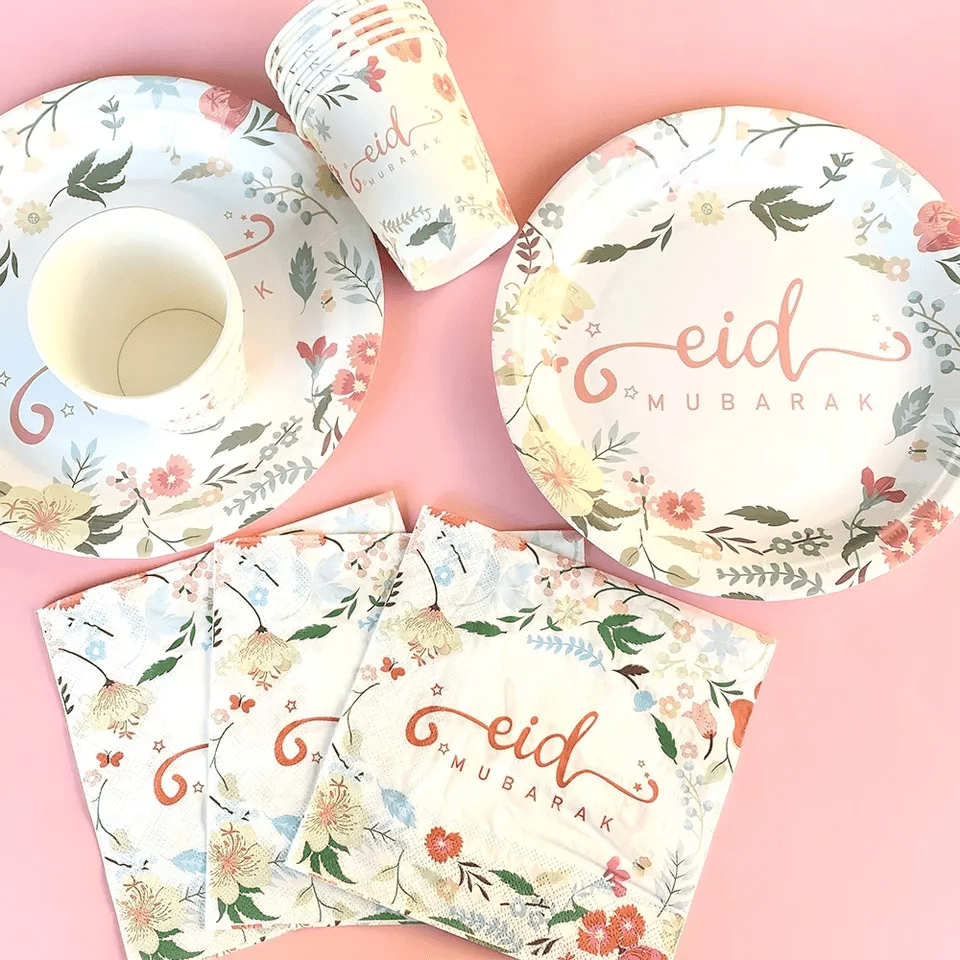 EID Mubarak Napkin (Pack of 20) - Floral Theme