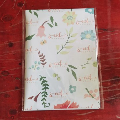 EID Mubarak Gift Wrapping Paper - Floral Theme